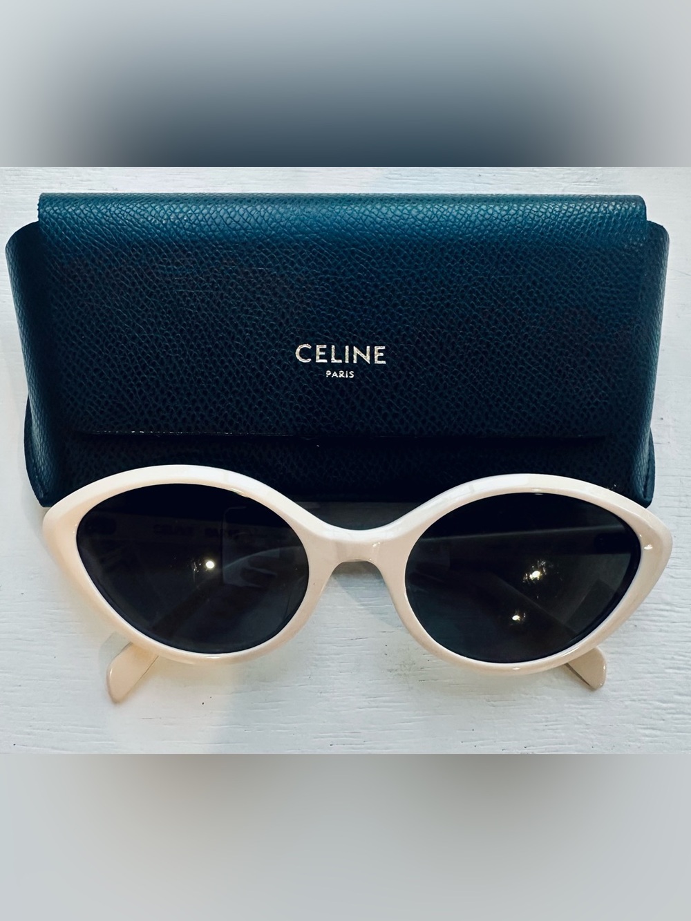Like New! Celine Paris Ivory Cat EyeSunglasses